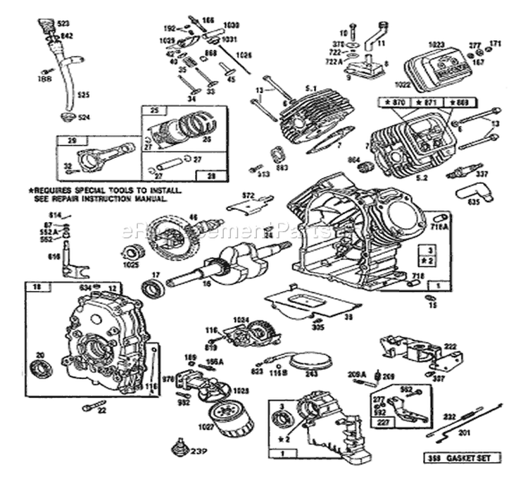 Page F Diagram and Parts List for 9374-0  Briggs and Stratton Generator